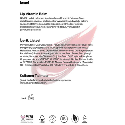 Kremi Lip Vitamin Balm 13 ml - Strawberry Velvet - 6