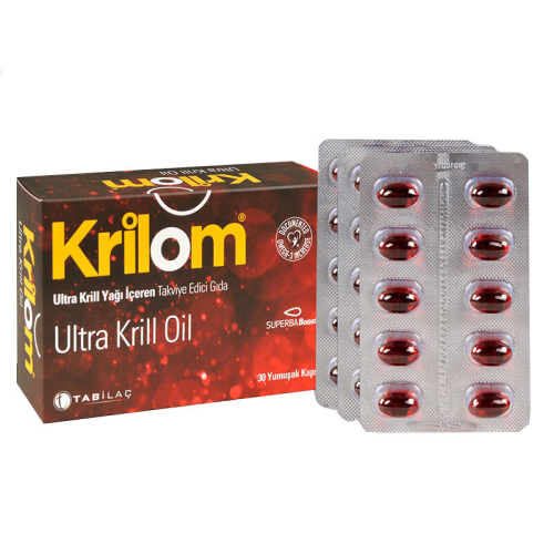 Krilom Ultra Krill Oil Takviye Edici Gıda 30 Yumuşak Kapsül - TAB İlaç Sanayi A.Ş