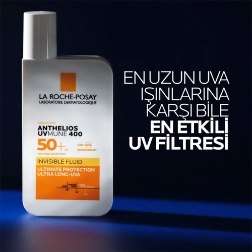 La Roche Posay Anthelios UVmune400 Invisible Fluid Tüm Cilt Tipleri İçin SPF50+ Yüz Güneş Kremi 50 ml - 7