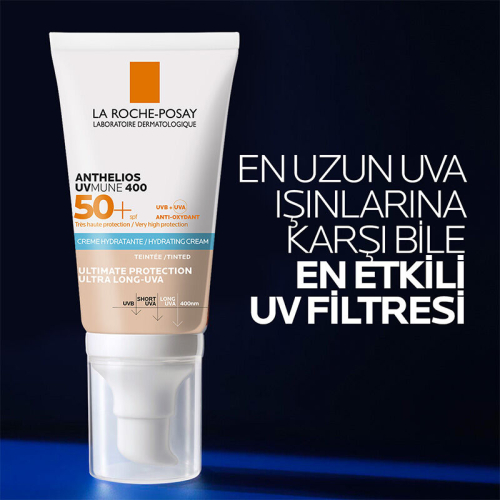 La Roche Posay Anthelios UVmune SPF+50 Hassas Ciltler İçin Yüksek Korumalı Renkli Yüz Güneş Kremi 50 ml - 6