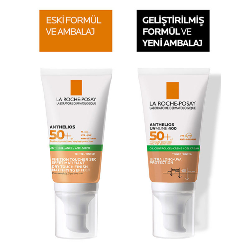 La Roche Posay Anthelios Oil Control Gel Cream SPF50+ Yağlı ve Karma Ciltler İçin Renkli Yüz Güneş Kremi 50 ml - 2