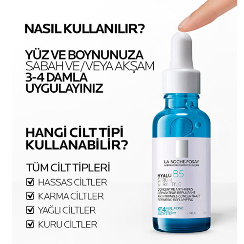 La Roche Posay Hyalu B5 Suractivated Kırışıklık Karşıtı ve Dolgunlaştırıcı Hyalüronik Asit İçeren Serum 30 ml - 5