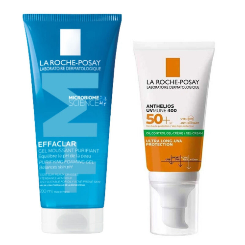 La Roche Posay Yağlı Ciltler için Parlama Karşıtı Bakım ve Güneş Koruma Seti - La Roche Posay