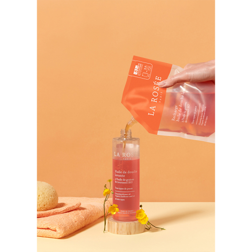 La Rosee Paris Organik Ayçiçek Çekirdeği Yağlı Temizleyici Duş Yağı Refill 800 ml - 3