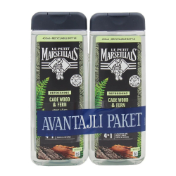 Le Petit Marseillais Men Ardıç Ağacı ve Füjer Duş Jeli 400 ml x 2 - 1