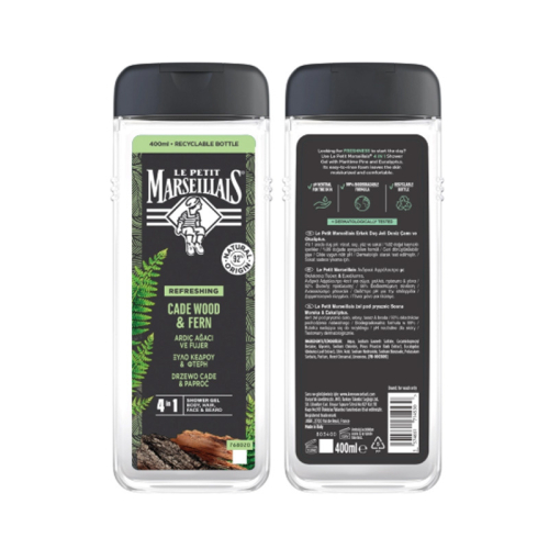 Le Petit Marseillais Men Ardıç Ağacı ve Füjer Duş Jeli 400 ml x 2 - 2