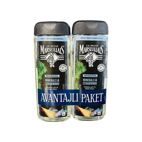 Le Petit Marseillais Mineral ve Sedir Ağacı Duş Jeli 2 x 400 ml - Le Petit Marseillais