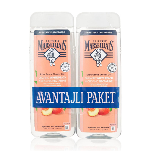Le Petit Marseillais Şeftali ve Nektarin Duş Jeli 2x 400 ml - Le Petit Marseillais