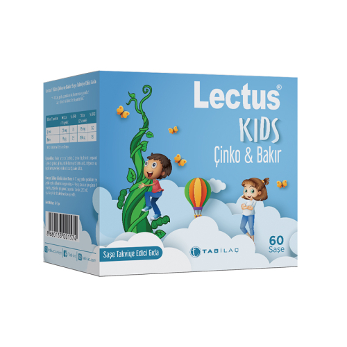Lectus Tabilaç Kids Çinko & Bakır 60 Saşe - TAB İlaç Sanayi A.Ş