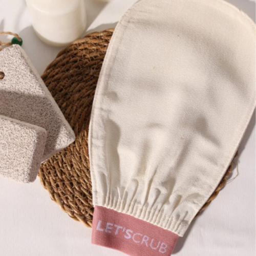 Letscrub %100 Floş İpek Banyo Kesesi Ekru 15x26 cm - 2