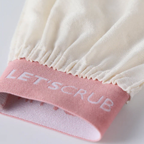 Letscrub %100 Floş İpek Banyo Kesesi Ekru 15x26 cm - 6