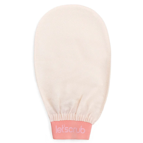 Letscrub %100 Floş İpek Banyo Kesesi Ekru 15x26 cm - Letscrub