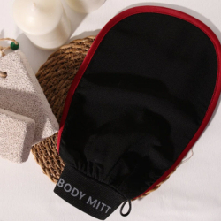 Letscrub %100 Floş İpek Banyo Kesesi Siyah 15x26 cm - 2