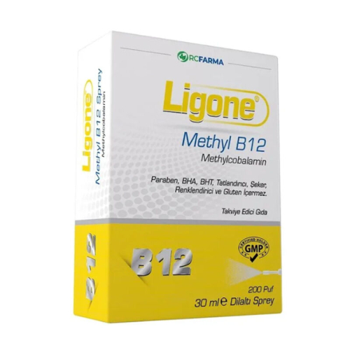 Ligone Methyl B12 Methylcobalamin Takviye Edici Gıda Dilaltı Sprey 30 ml - RC Farma