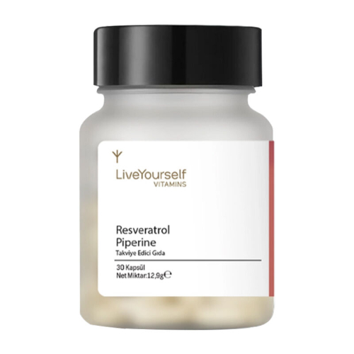 LiveYourself Resveratrol Piperine Takviye Edici Gıda 30 Kapsül - LiveYourself