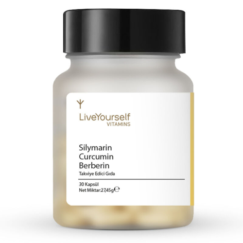 LiveYourself Vitamins Silymarin Curcumin Takviye Edici Gıda 30 Kapsül - LiveYourself