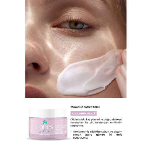 Lones Yaşlanma Karşıtı Aydınlatıcı Nemlendirici Anti- Aging SPF 30 Cream 50 ml - 5