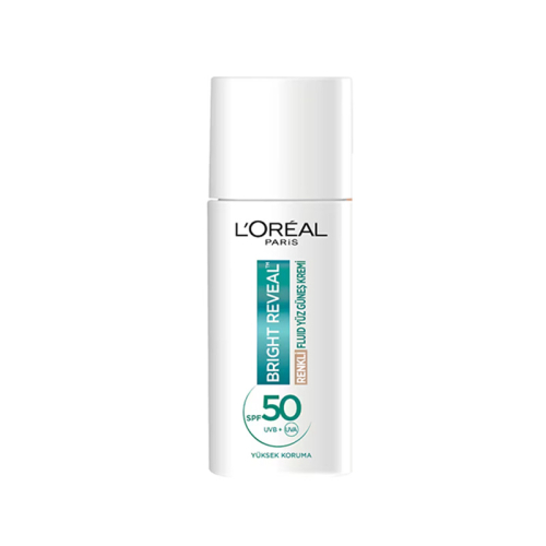 Loreal Paris Bright Reveal Renkli Fluid Güneş Kremi SPF50+ Light 50 ml - Loreal Paris