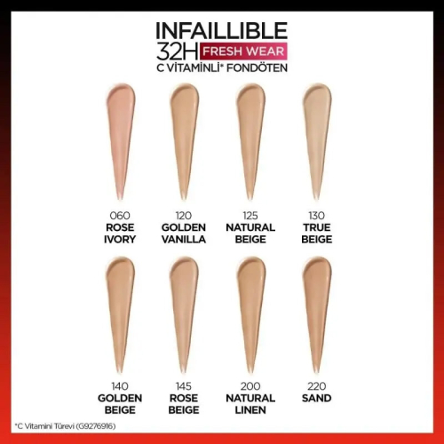 Loreal Paris Infallible 32H Fresh Wear Foundation 30ml - 3