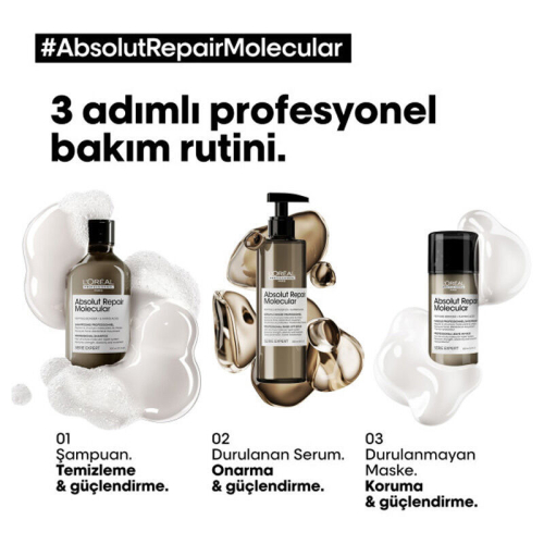 Loreal Professionnel Absolut Repair Molecular Yıpranmış Saçlar İçin Maske 150 ml - 4
