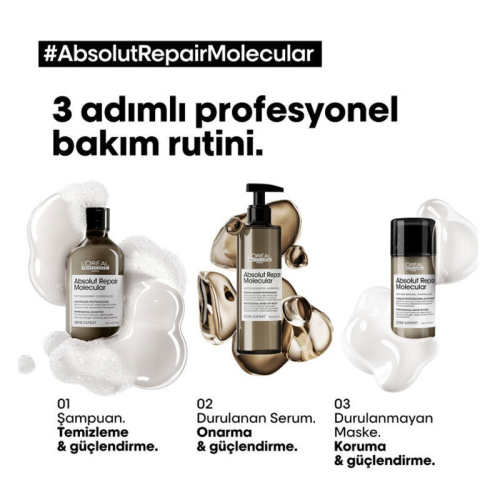 Loreal Professionnel Absolut Repair Molecular Yıpranmış Saçlar İçin Şampuan 500 ml Refill - 2
