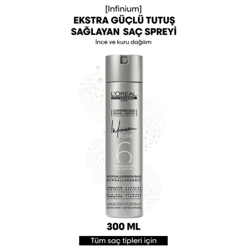 Loreal Professionnel Infinium Ekstra Güçlü Tutuşlu Saç Spreyi 300 ml - 6 Numara - 2