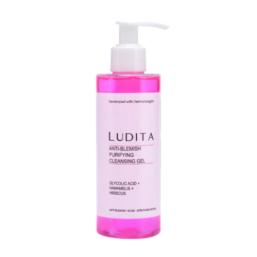 Ludita Lekeli Ciltler için Hibiscus Özlü Arındıcı Yüz Yıkama Jeli 200 ml - Ludita