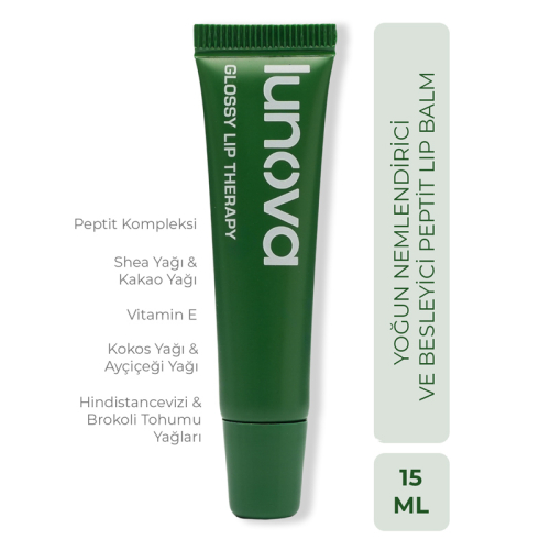 Lunova Glossy Lip Therapy - Peptit Lip Balm 15 ml - 4