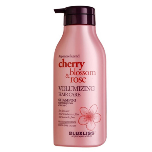Luxliss Cherry Blossom Rose Volumizing Hair Care Shampoo 500 ml - Luxliss Professional