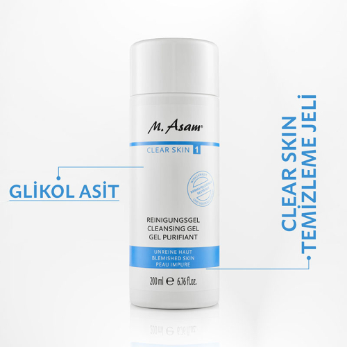 M. Asam CLEAR SKIN Yağlı Ciltler AHA BHA Arındırıcı Temizleme Jeli 200 ml - 2