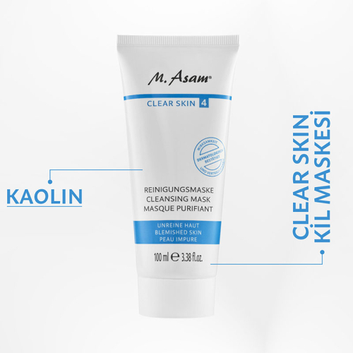 M. Asam CLEAR SKIN Yağlı Ciltler Parlama Karşıtı Arındırıcı %10 Kaolin Kil Maskesi 100 ml - M.Asam