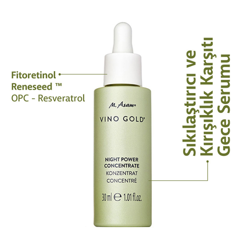 M. Asam Vino Gold Night Power Sıkılaştırıcı ve Kırışıklık Karşıtı Gece Serumu 30 ml - 2