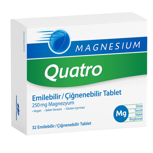 Magnesium Quatro 32 Emilebilir-Çiğnenebilir Tablet - 1