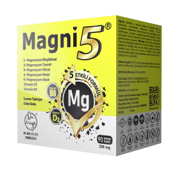 Magni5 Magnezyum Vitamin D3 B6 İçeren Takviye Edici Gıda 4x90 Kapsül - 3