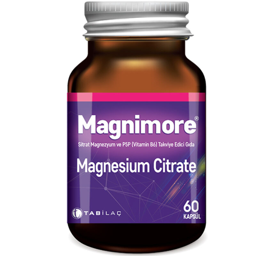 Magnimore Magnesium Citrate ve P5P (Vitamin B6) 60 Kapsül - TAB İlaç Sanayi A.Ş