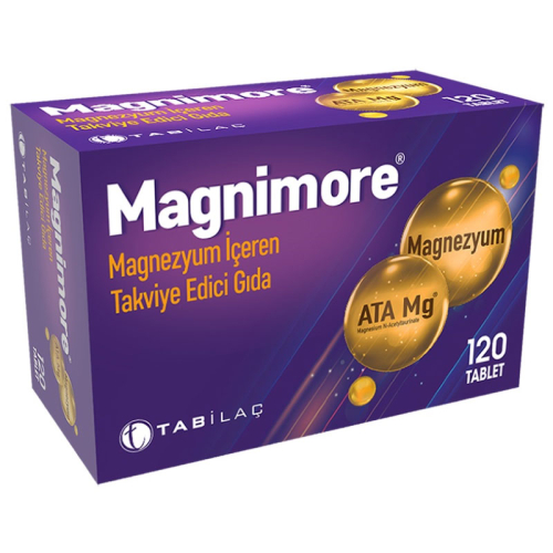 Magnimore Magnezyum İçeren Takviye Edici Gıda 120 Tablet - TAB İlaç Sanayi A.Ş