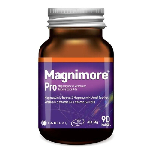 Magnimore Pro Magnezyum ve Vitaminler Takviye Edici Gıda 90 Kapsül - TAB İlaç Sanayi A.Ş