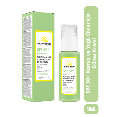 Maruderm Spf 50 Karma ve Yağlı Ciltler İçin Güneş Kremi 50 ml - 2