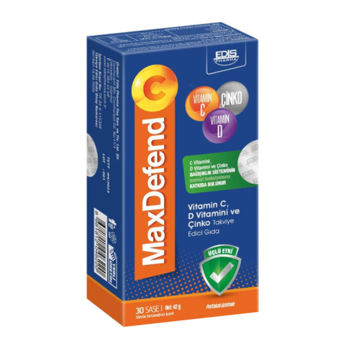 MaxDefend Takviye Edici Gıda 30 Saşe - Edis Pharma