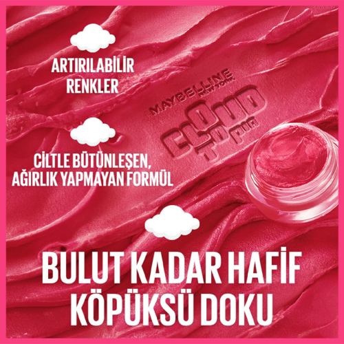 Maybelline New York Cloudtopia Köpük Dokulu Mat Allık 01 Twilight Berry - 4