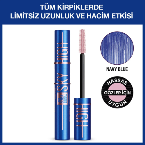 Maybelline New York Lash Sensational Sky High Navy Blue Mavi Maskara - 2