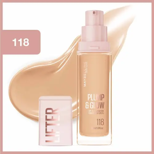 Maybelline New York Lifter Niasinamid ve Hyalüronik Asit İçeren Aydınlatan Fondöten - 118 - 2