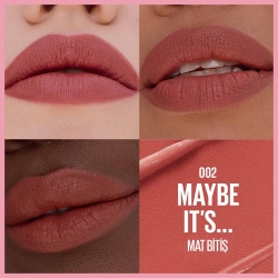 Maybelline New York Serum Etkili Hyalüronik Asit ve Besleyici Yağ İçeren Ruj - 002 Maybe It's - 3
