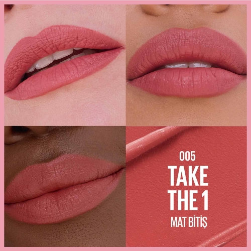 Maybelline New York Serum Etkili Hyalüronik Asit ve Besleyici Yağ İçeren Ruj - 005 Take the 1 - 3