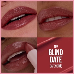 Maybelline New York Serum Etkili Hyalüronik Asit ve Besleyici Yağ İçeren Ruj - 107 Blind Date - 3