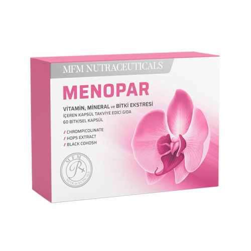 MFM NUTRACEUTICALS Menopar Kapsül Takviye Edici Gıda - 30 Bitkisel Kapsül - MFM
