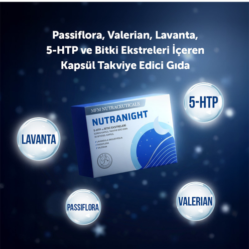 MFM NUTRACEUTICALS Nutranight 5-HTP ve Bitki Ekstreleri İçeren Takviye Edici Gıda 30 Kapsül - 3