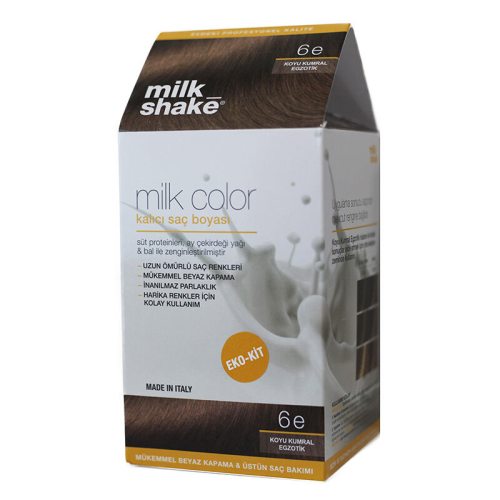 Milk Shake Milk Color Kalıcı Saç Boyası 6 e - Koyu Kumral Egzotik - EKO KİT - Milk Shake