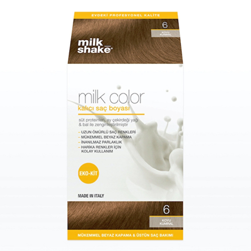 Milk Shake Milk Color Kalıcı Saç Boyası 6 - Koyu Kumral - 1