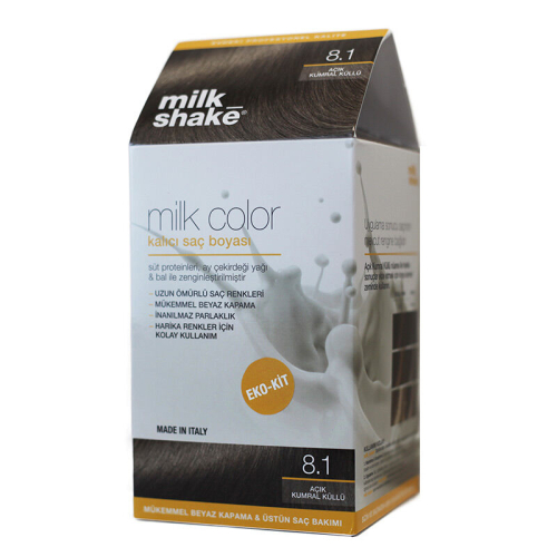 Milk Shake Milk Color Kalıcı Saç Boyası 8.1 - Açık Kumral Küllü - EKO KİT - Milk Shake